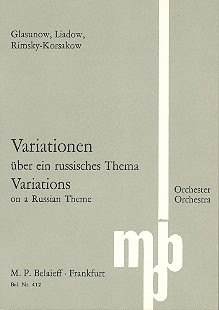 Variationen über ein russisches Thema&nbsp;&nbsp;für Orchester&nbsp;&nbsp;Studienpartitur