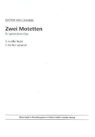 2 Motetten für gem Chor a cappella  Partitur  