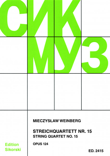 Streichquartett Nr.15 op.124&nbsp;&nbsp;&nbsp;&nbsp;Partitur und Stimmen