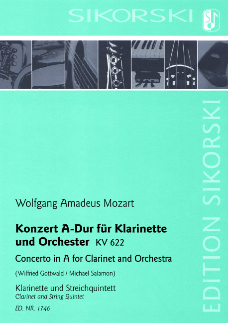 Konzert A-Dur für Klarinette und Orchester&nbsp;&nbsp;für Klarinette und 5 Streicher&nbsp;&nbsp;Partitur und Stimmen