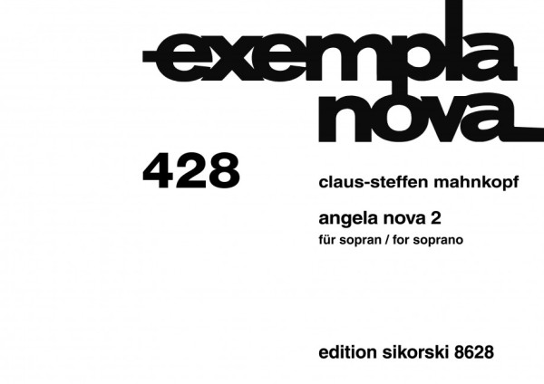 SIK8628 Angela nova 2&nbsp;&nbsp;für Sopran solo&nbsp;&nbsp;