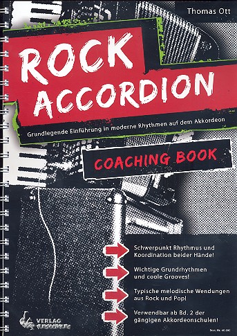 Rock Accordion Coaching Book  Grundlegende Einführung in moderne Rhythmen auf dem Akkordeon  