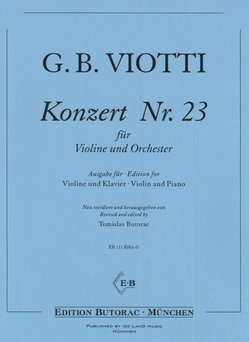 Konzert Nr.23 für Violine und Orchester&nbsp;&nbsp;für Violine und Klavier&nbsp;&nbsp;