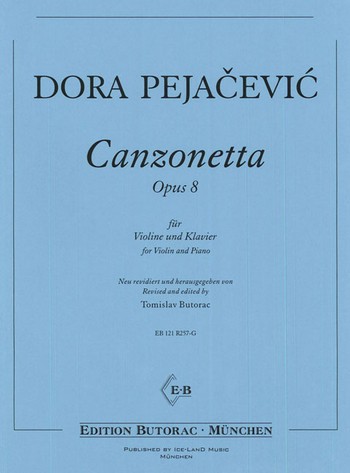 Canzonetta op.8  für Violine und Klavier  