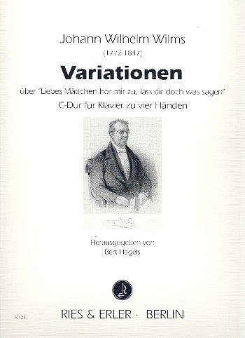 Variationen C-Dur über Liebes Mädchen  hör mir zu für Klavier zu 4 Händen  Spielpartitur