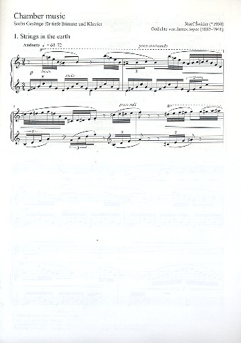 Chamber Music für Gesang (tief) und Klavier    
