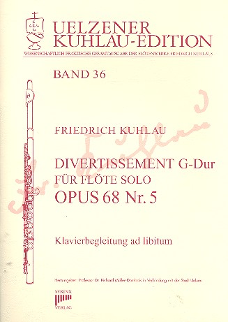 Divertissement G-Dur op.68,5  für Flöte solo (Klavier ad lib)  