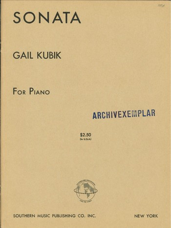 Sonata&nbsp;&nbsp;for piano&nbsp;&nbsp;