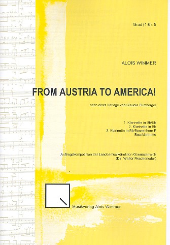 From Austria to America für 3 Klarinetten  und Bassklarinette  Partitur und Stimmen