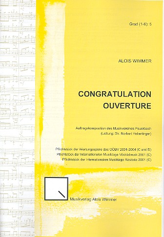Congratulation Ouverture op.43  für Blasorchester  Partitur