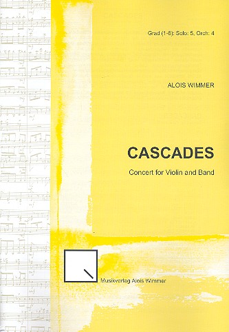 Cascades op.76 für Violine und Blasorchester  Partitur  