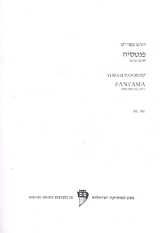 Fantasia&nbsp;&nbsp;for organ&nbsp;&nbsp;