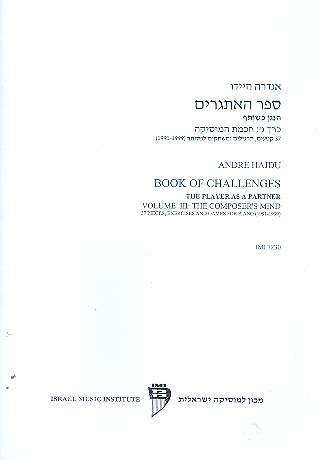 Book of Challenges vol.3 - The Composer's Mind&nbsp;&nbsp;for piano&nbsp;&nbsp;