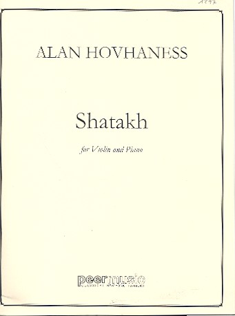 Shatakh&nbsp;&nbsp;for violin and piano&nbsp;&nbsp;