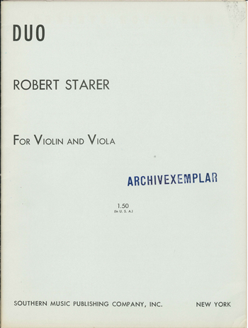 Duo  for violin and viola  