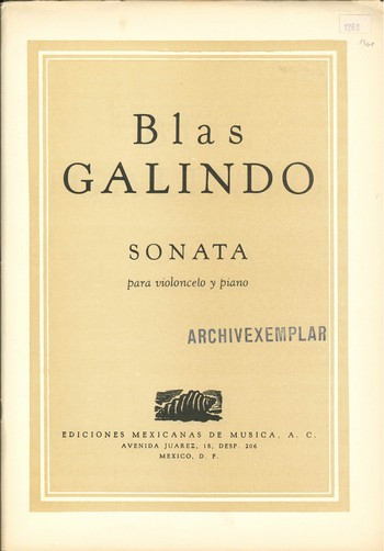 Sonata for violoncello and piano    