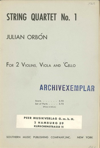 String Quartet no.1    score