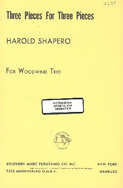 3 Pieces for 3 Pieces  for flute, clarinet and bassoon  study score