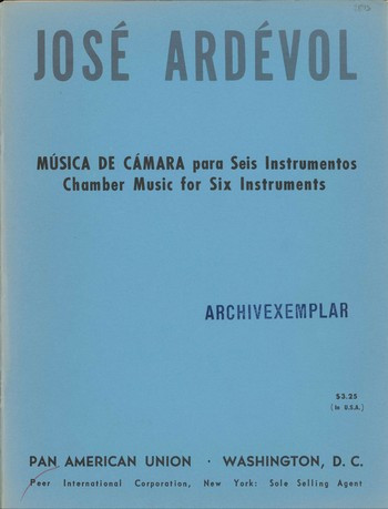 Musica de camera for flute,  clarinet, trumpet, violin and cello  score