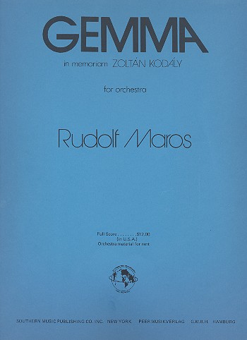 Gemma  for orchestra  score