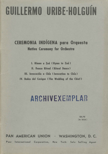 Ceremonia indigena  for orchestra  study score