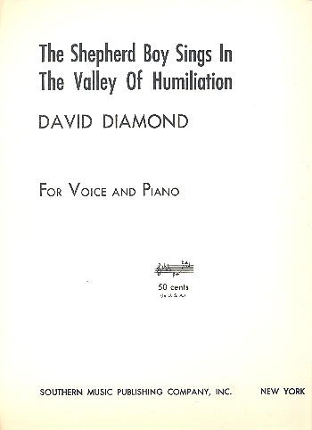 The shepherd Boy sings in the Valley&nbsp;&nbsp;of Humiliation for voice and piano&nbsp;&nbsp;