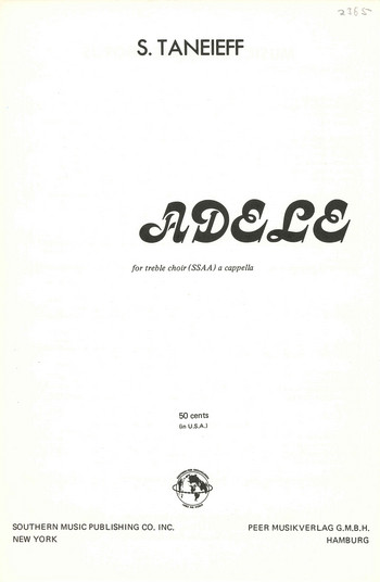 Adele  for female chorus a cappella  score