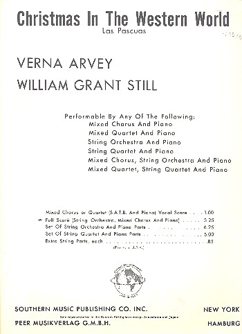 Christmas in the Western World  for mixed chorus, string orchestra and piano  score