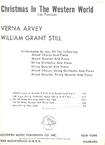 Christmas in the Western World  for mixed chorus, string orchestra and piano  orchestral parts