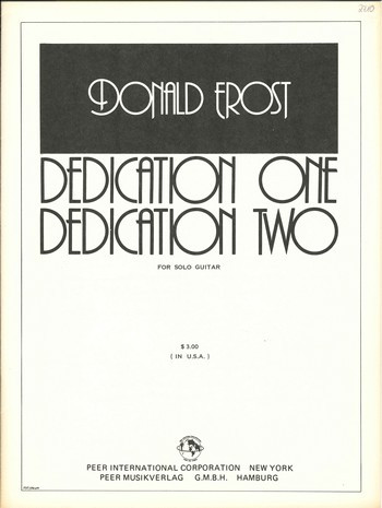 Dedication one and dedication two  for guitar  