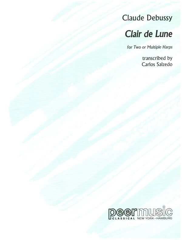 Clair de Lune  for 2 or multiple harps  2 scores
