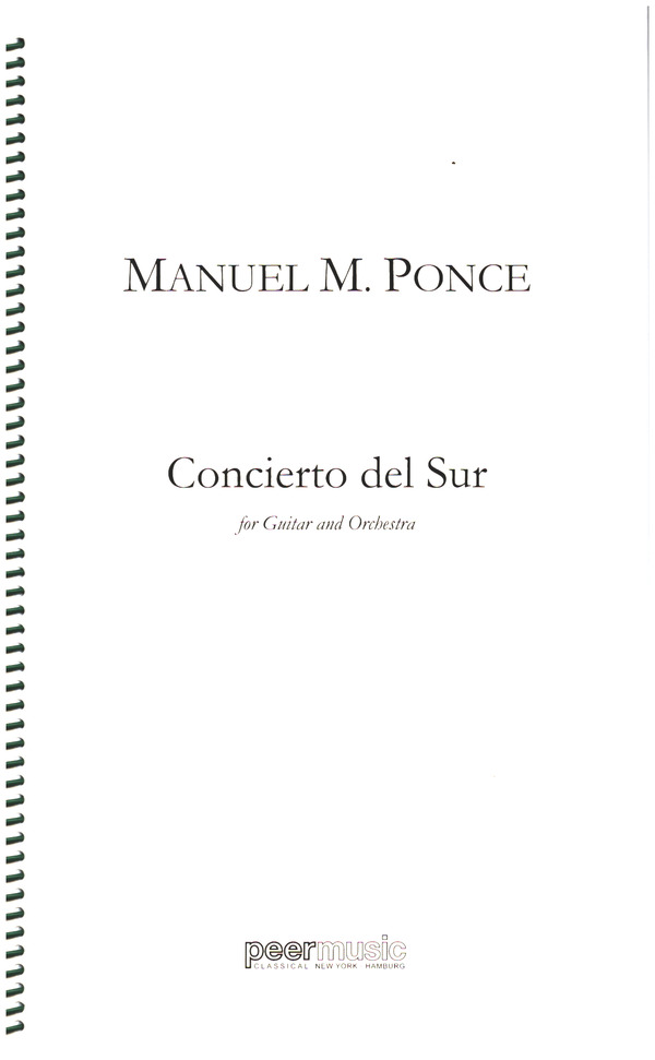 Concierto del Sur  for guitar and orchestra  score