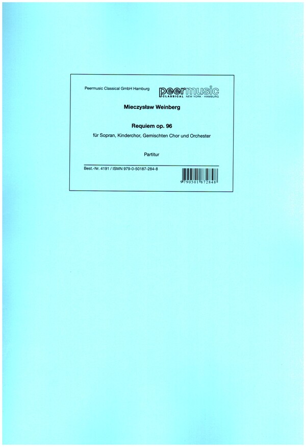 Requiem op.96&nbsp;&nbsp;für Sopran, Kinderchor, gem Chor und Orchester&nbsp;&nbsp;Partitur (russ/kyr.)