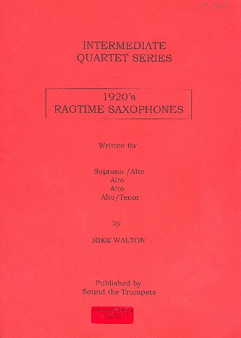 1920's ragtime saxophones  for 4 saxophones  