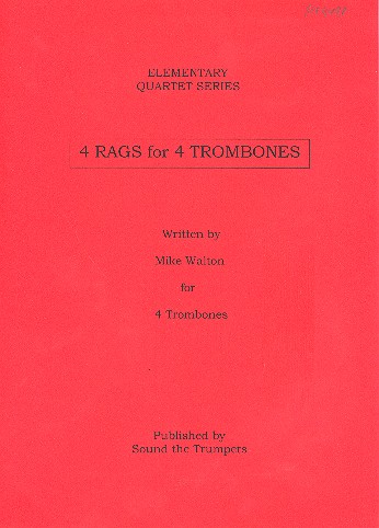 4 Rags  for 4 trombones  score and parts