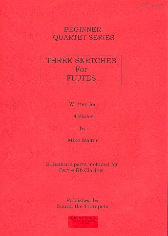 3 Sketches  for 4 flutes  score and parts