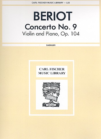 Concerto in a Minor no.9 op.104  for violin and orchestra  for violin and piano