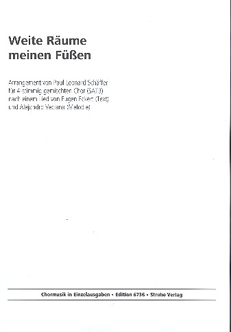 Weite Räume meinen Füssen für gem Chor&nbsp;&nbsp;a cappella&nbsp;&nbsp;Partitur