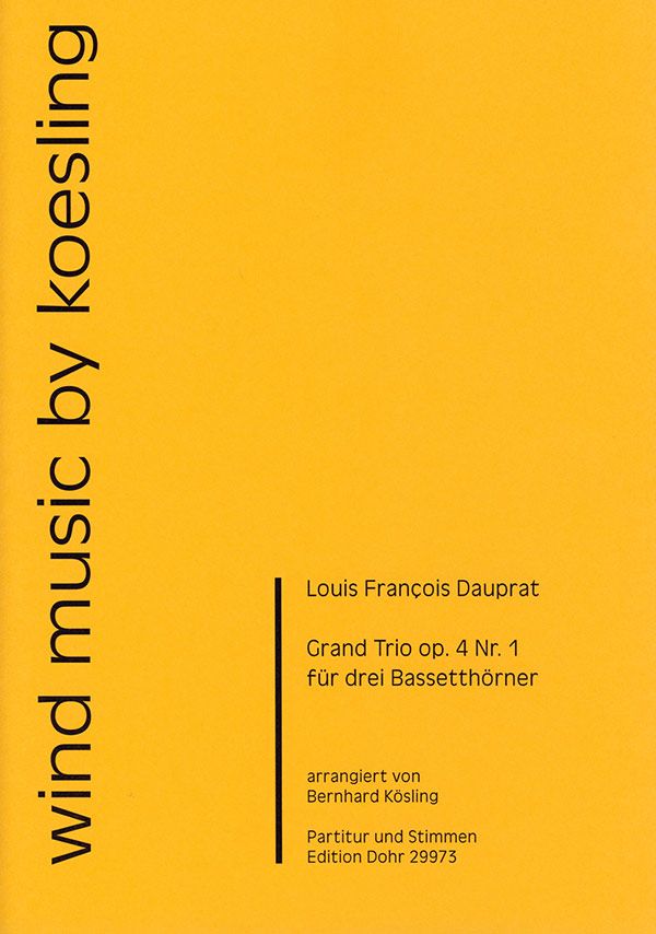 Grand Trio op.4 Nr.1 für 3 Bassetthörner  Partitur und Stimmen  