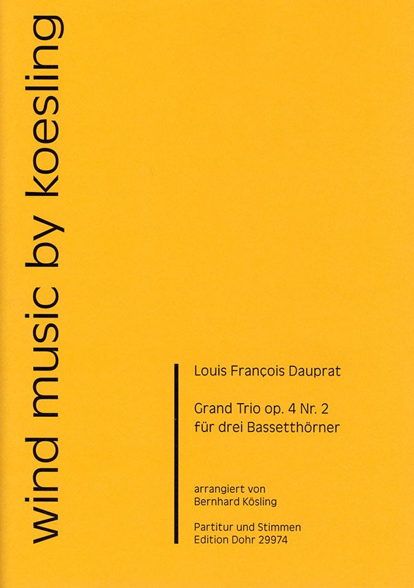 Grand Trio op.4 Nr.2 für 3 Bassetthörner  Partitur und Stimmen  