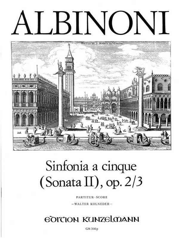 Sinfonia a cinque C-Dur op.2,3 (Sonata Nr.2)&nbsp;&nbsp;für Streichorchester&nbsp;&nbsp;Partitur