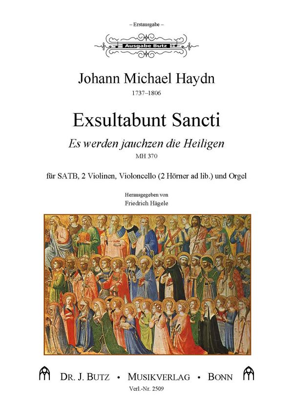 Exsultabunt Sancti MH370  für gem Chor, Streicher und Orgel (Hörner ad lib)  Partitur (dt/la)