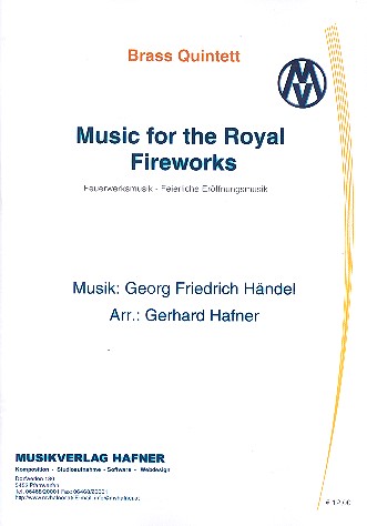 Ouvertüre aus Feuerwerksmusik für  2 Trompeten, Horn, Posaune und Tuba  Partitur und Stimmen