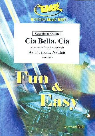 Ciao bella ciao für 5 Saxophone&nbsp;&nbsp;(Keyboard und Schlagzeug ad lib)&nbsp;&nbsp;Partitur und Stimmen