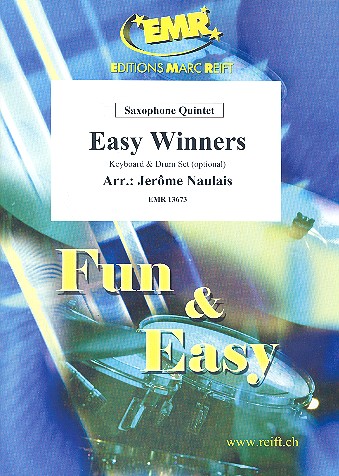 Easy Winners  für 5 Saxophone (Keyboard und Schlagzeug ad lib)  Partitur und Stimmen