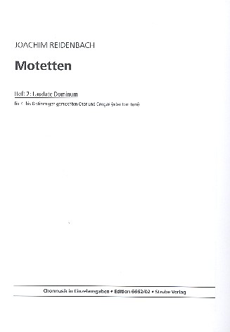 Motetten Band 2 für gem Chor und Congas&nbsp;&nbsp;(Tom-Tom)&nbsp;&nbsp;Partitur