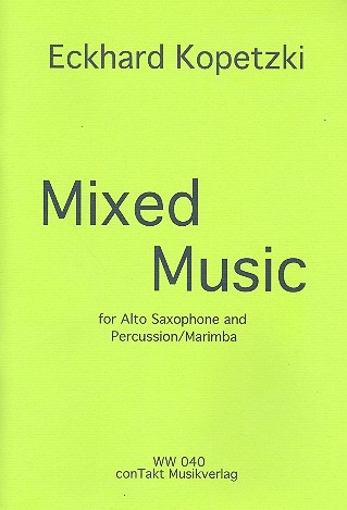 Mixed Music für Altsaxophon und  Marimba/Percussion (1Spieler)  