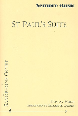 St. Paul's Suite for 8 saxophones&nbsp;&nbsp;(SSAATTBarBar)&nbsp;&nbsp;score and parts