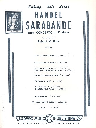 Sarabande from Concerto in f Minor&nbsp;&nbsp;for double bass and piano&nbsp;&nbsp;