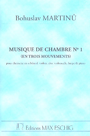 Musique de chambre no.1 pour clarinette,&nbsp;&nbsp;violon, alto, violoncello, harpe et piano&nbsp;&nbsp;partition de poche